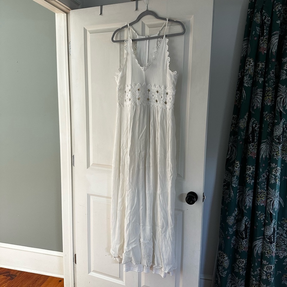LuLu’s This Is Love White Lace Maxi Dress - XL
